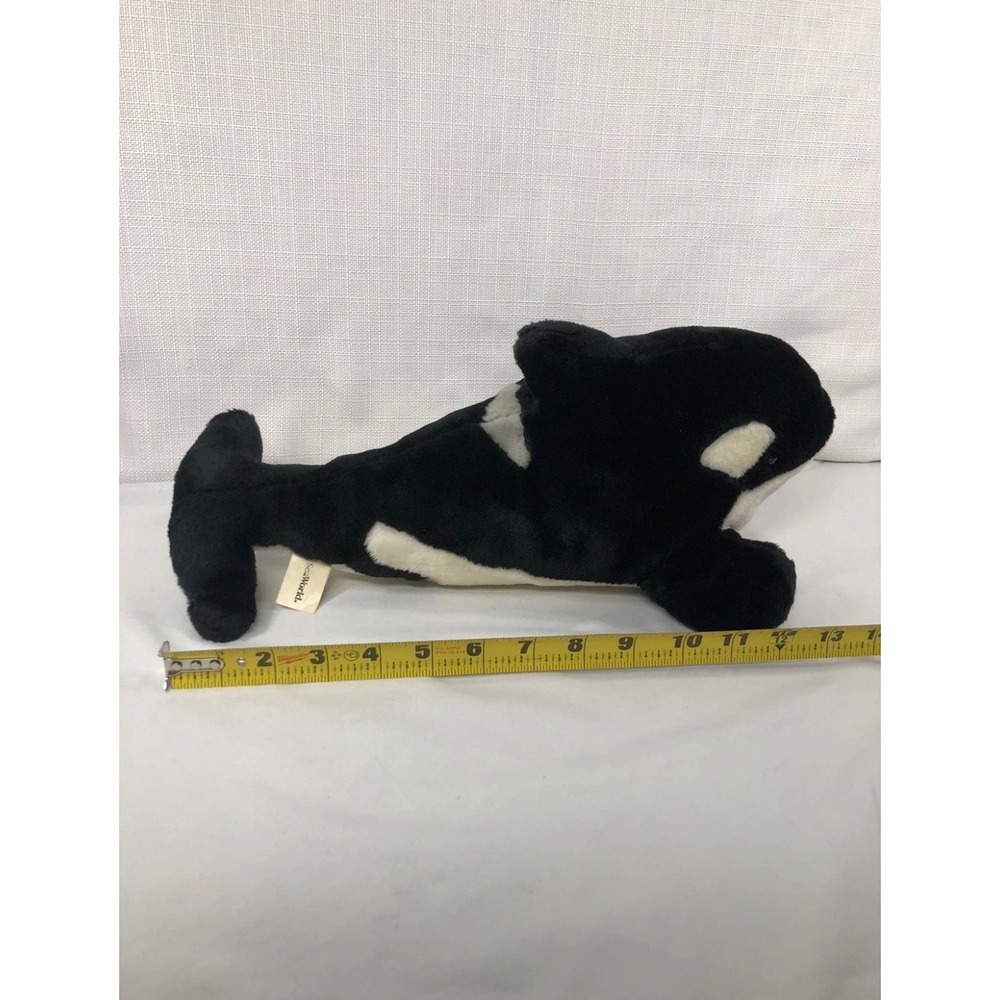 SeaWorld Orca Killer Whale Plush Stuffed Animal Shamu Black White 13 Inch - Picture 6 of 9